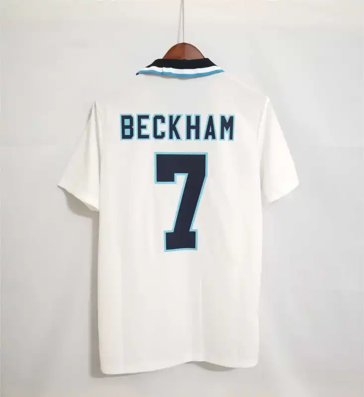 1996 England Retro Jersey Home Replica Euro Cup