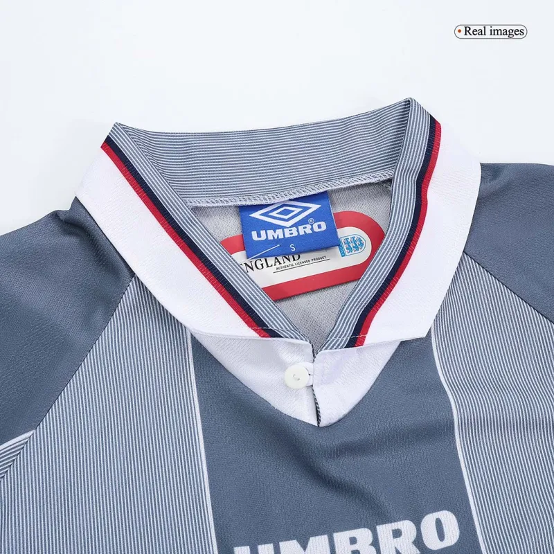 1996 England Retro Away Long Sleeve Jersey Replica Euro Cup