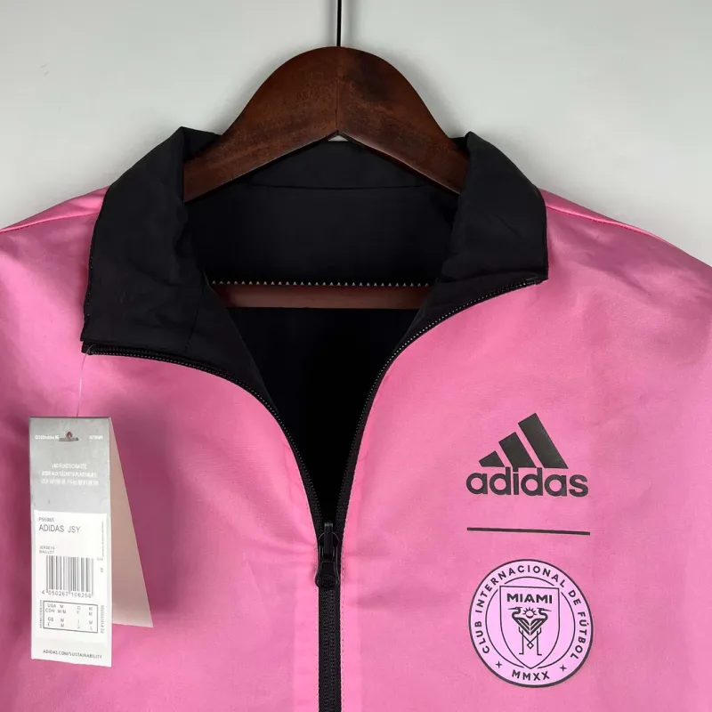 2023-2024 Inter Miami Reversible Windbreaker(black-pink)Soccer Jersey 1:1 Thai Quality