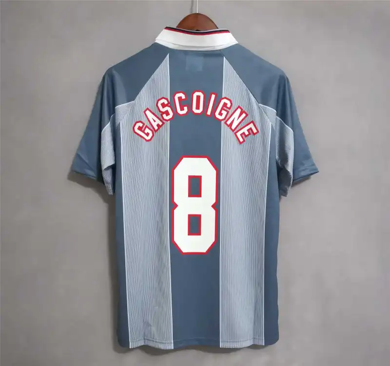 1996 England Retro Soccer Jersey Away Replica Euro Cup