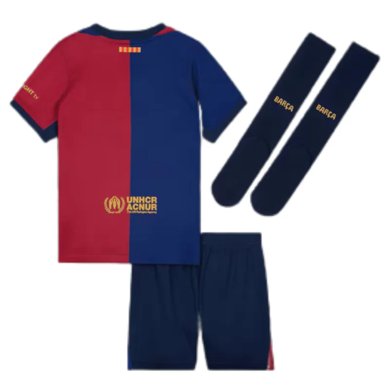 2024/25 Kids Barcelona Home Full Kit(Jersey+Shorts+Socks) - Spotify Logo Without Text