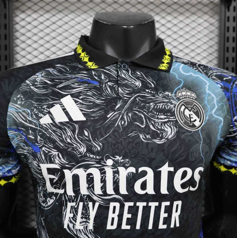 24-25 Real Madrid Dragon Black$Blue Special Edition Player Version Shirt