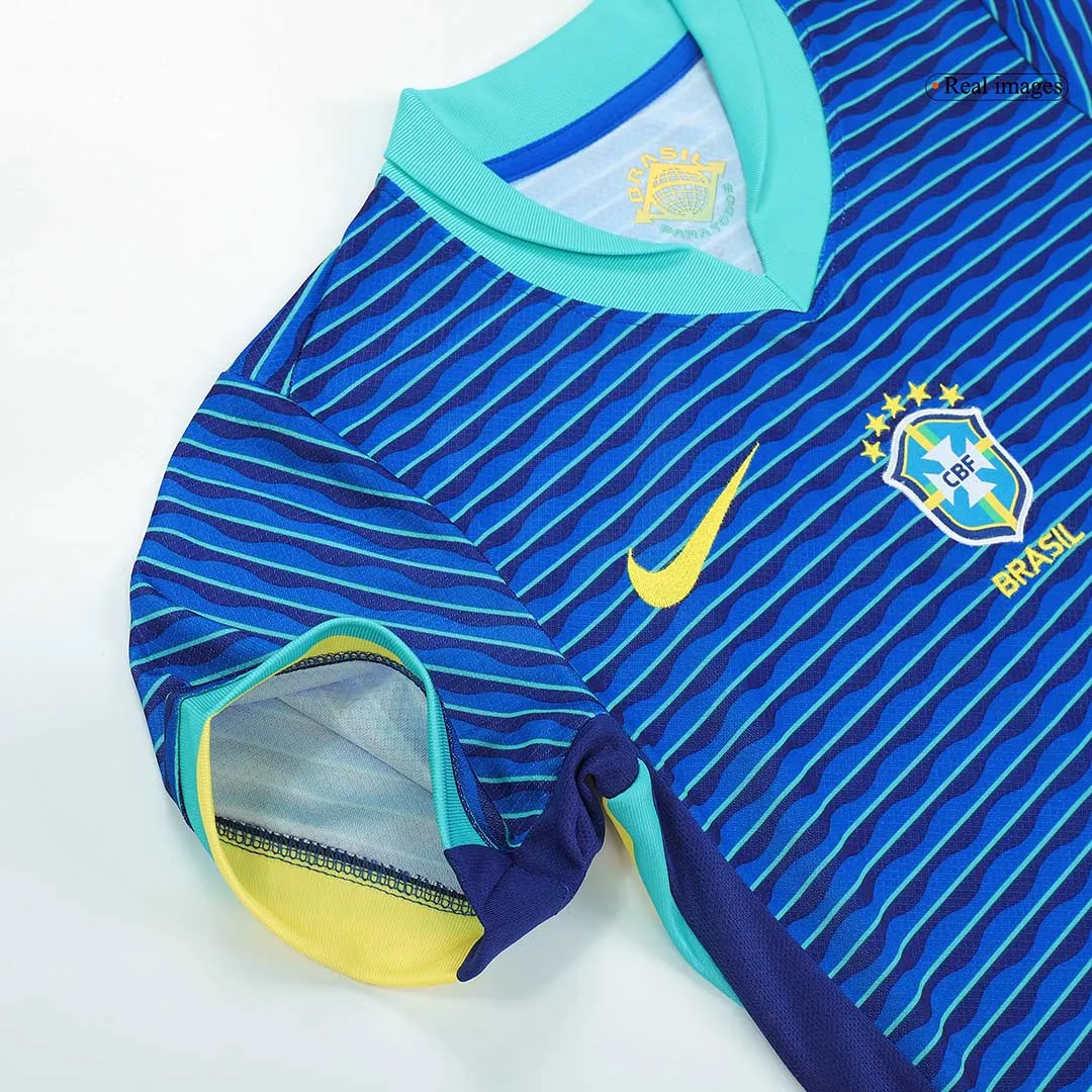 Kids Brazil Custom Away Full Soccer Kits 2024