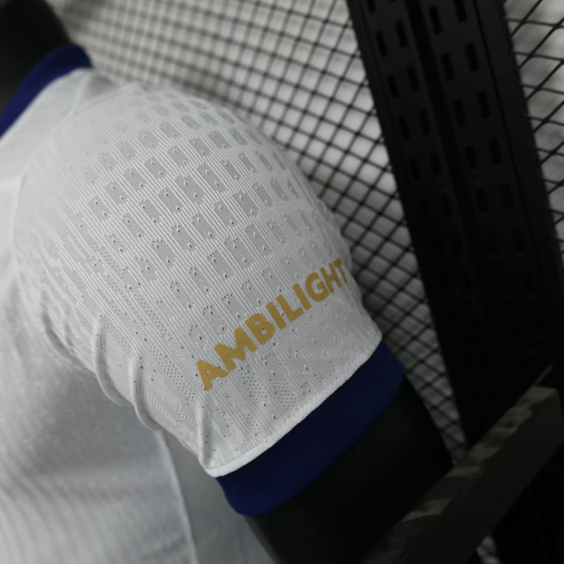 2025-26 Barcelona Home Player Version Shirt White Jersey Without Spofity Text