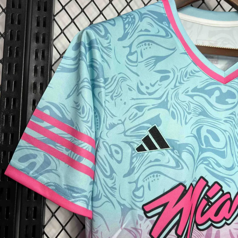 24-25 Inter Miami Special Beach Edition Kit Pink&Blue Soccer Jersey