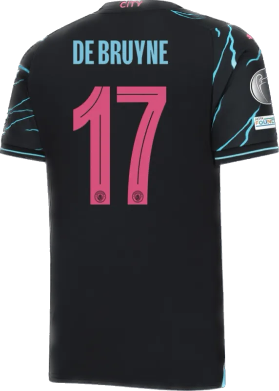 2023/24 HAALAND #9 DE BRUYNE #17 J.ALVAREZ #19 FODEN #47 Manchester City Third Away Jersey