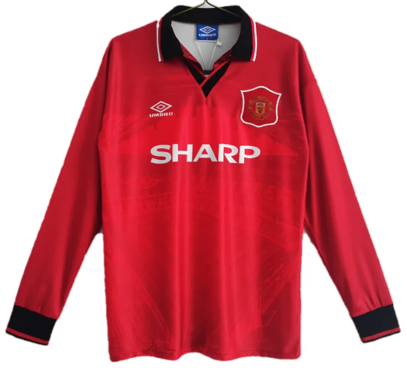 1994/96 Manchester United Retro Long Sleeve Jersey Home