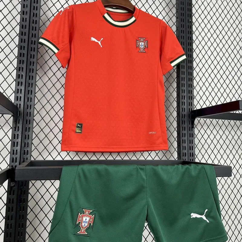 Kids Portugal Home Kits (Jersey+Shorts) 2025