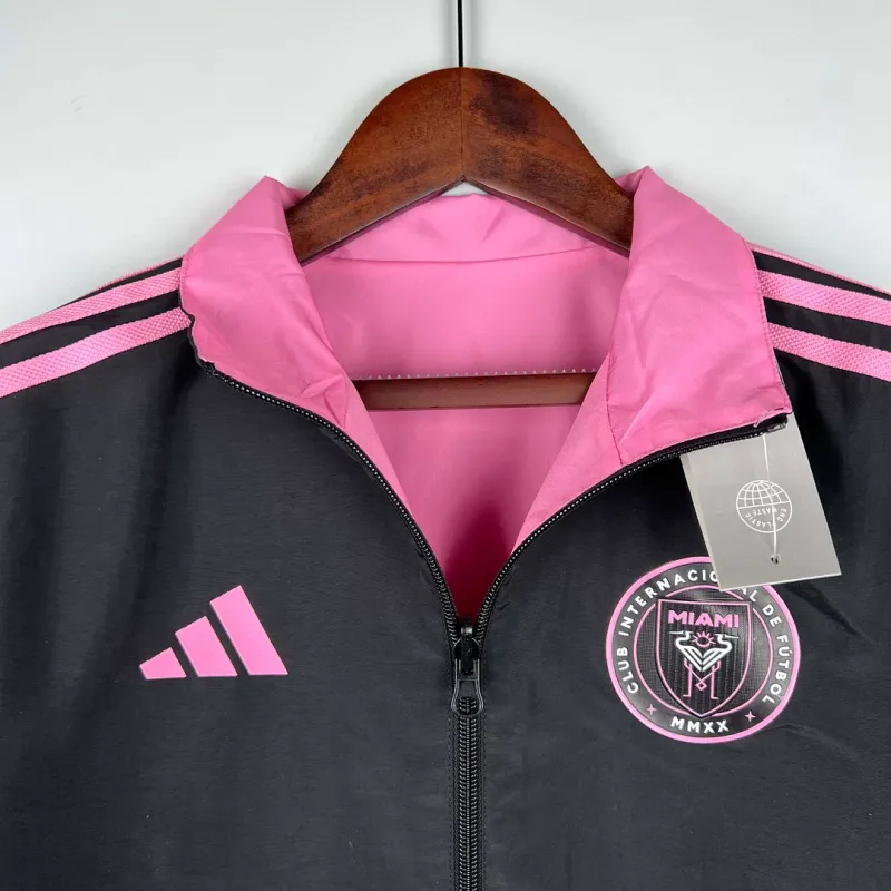 2023-2024 Inter Miami Reversible Windbreaker(black-pink)Soccer Jersey 1:1 Thai Quality