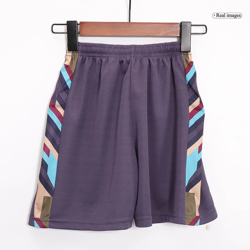 Kids England Away Soccer Socks 2024 Children Apparel