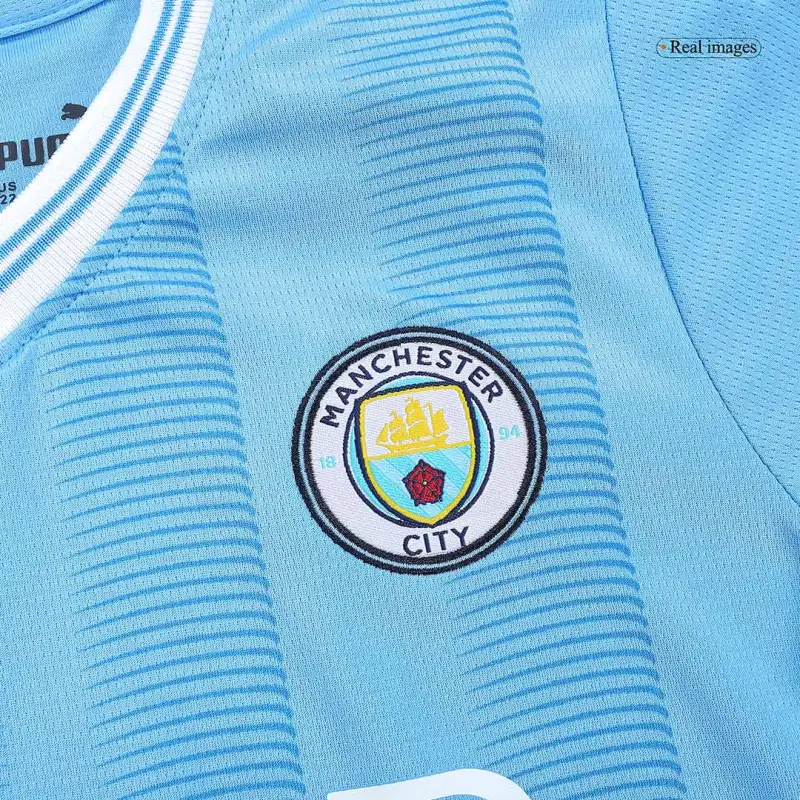 2023/24 Kids Manchester City Home Jersey Kit