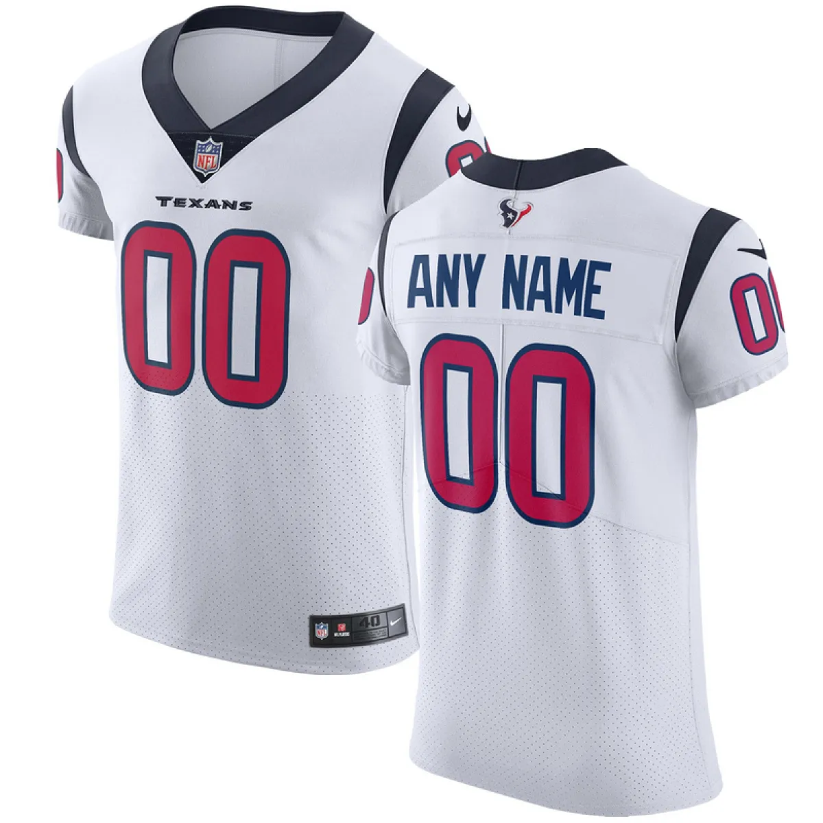 Men's Houston Texans Nike White Vapor Untouchable Custom Elite Jersey