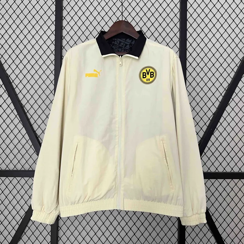 2024 Dortmund Trench Coat Reversible Windbreaker Double-Sides Jacket Sport