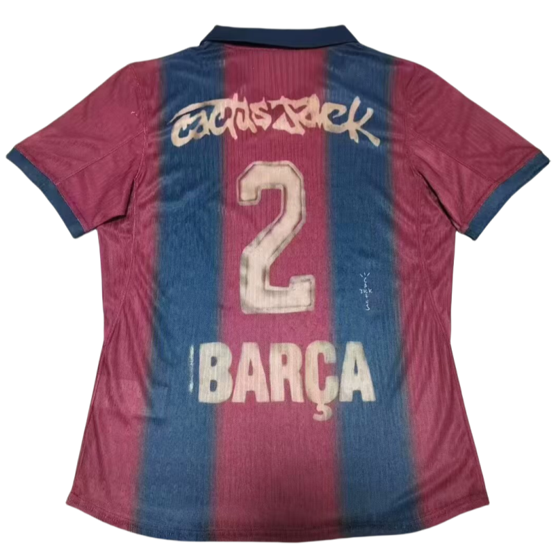 Barcelona X Travis Scott Home Shirt Player Version Soccer Jersey 25-26 Non-Customize （Custom numbers are not supported）