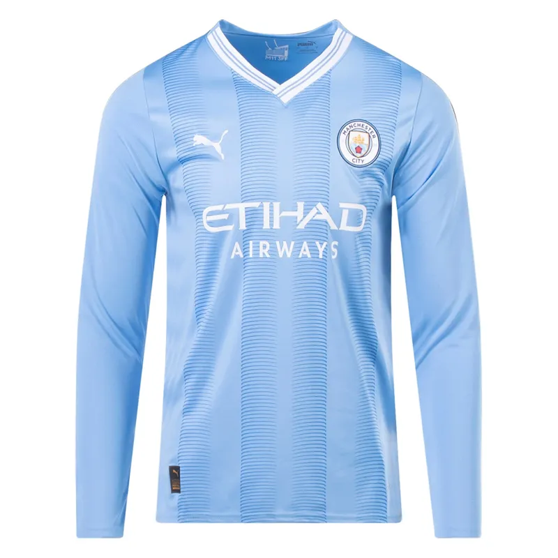 2023/24 Manchester City Home Long Sleeve Jersey