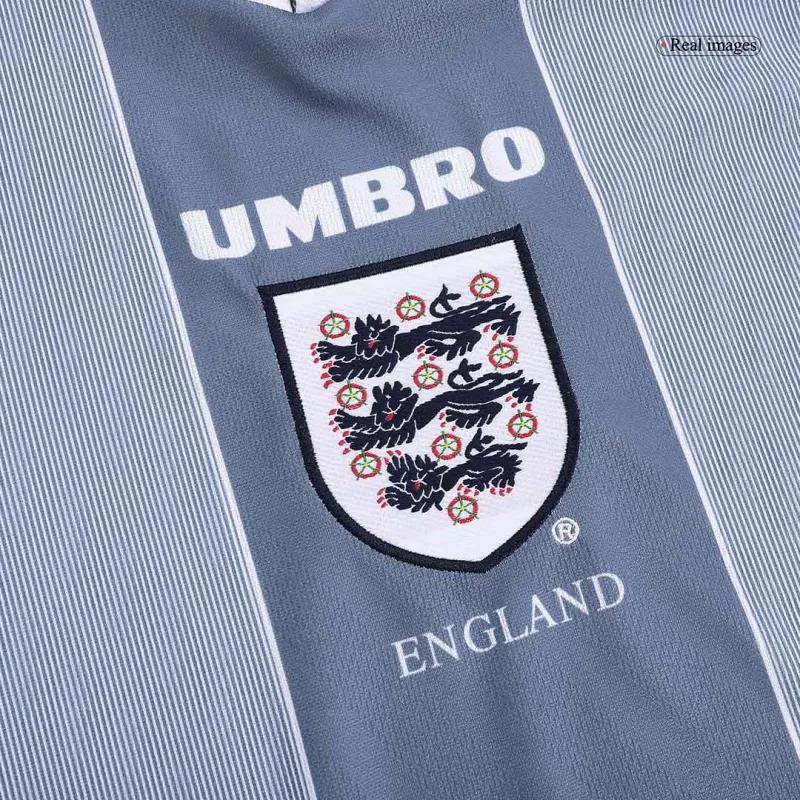 1996 England Retro Away Long Sleeve Jersey Replica Euro Cup