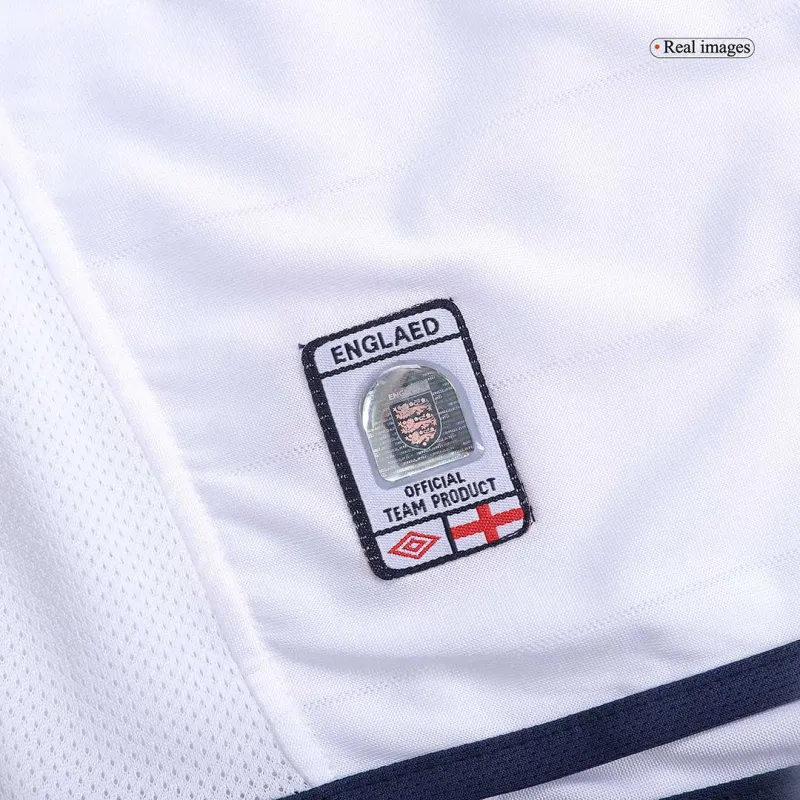 2004 England Retro Jersey Home Replica Euro Cup