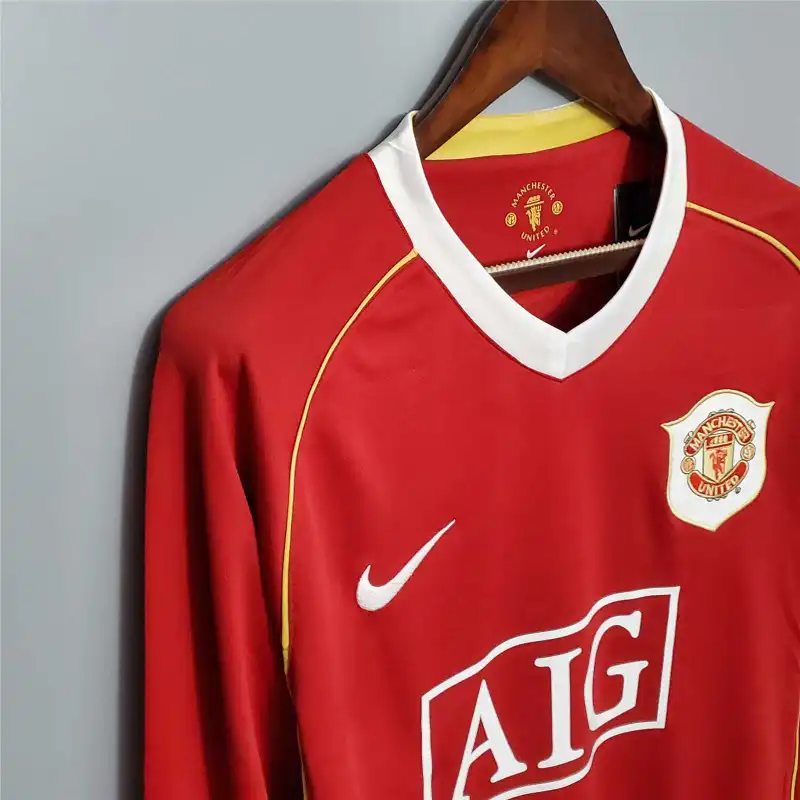 2006/07 Manchester United Retro Jersey Long Sleeve Home