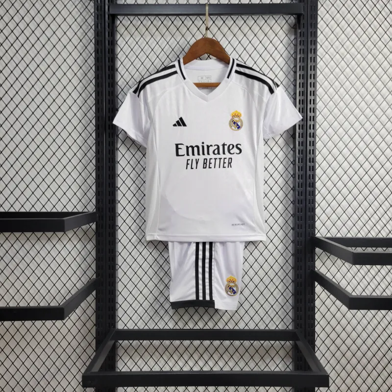 24-25 Real Madrid Home Kids Kit Jersey+Shorts
