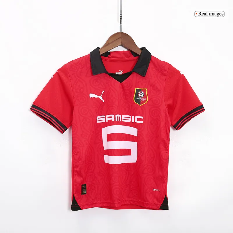 23-24 Kids Stade Rennais Home Kit Jersey+Short