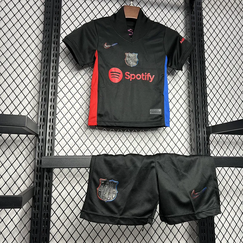 24-25 Barcelona Away Soccer Kids Jersey+Shorts