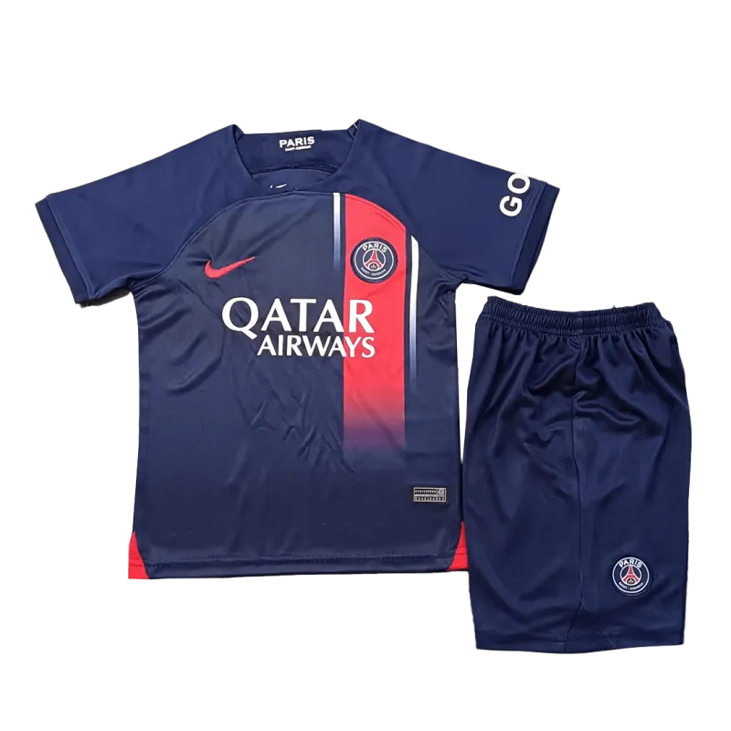 23-24  Kids PSG Home Whole Kit Jersey+Shorts+Socks