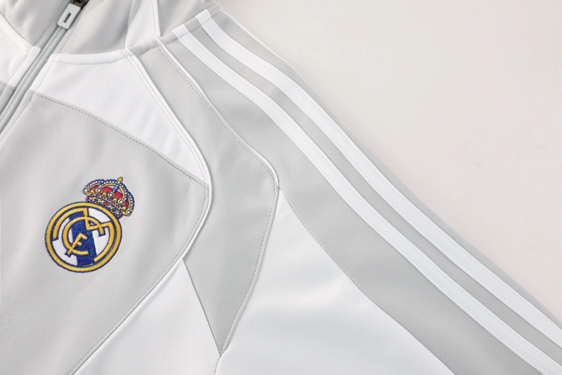 Real Madrid Training Kit White&Grey 2025-26 (Jacket+Pants)