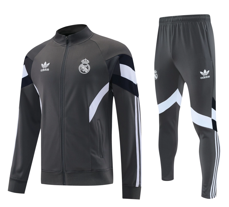 Real Madrid Training Kit Grey 2025-26 (Jacket+Pants)
