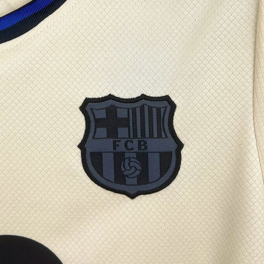 Barcelona away kids football jersey 2025-26 kit