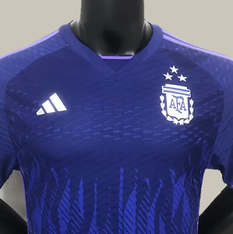 2022 Argentina World Cup Champion Edition 3 stars Away Jersey Player Version