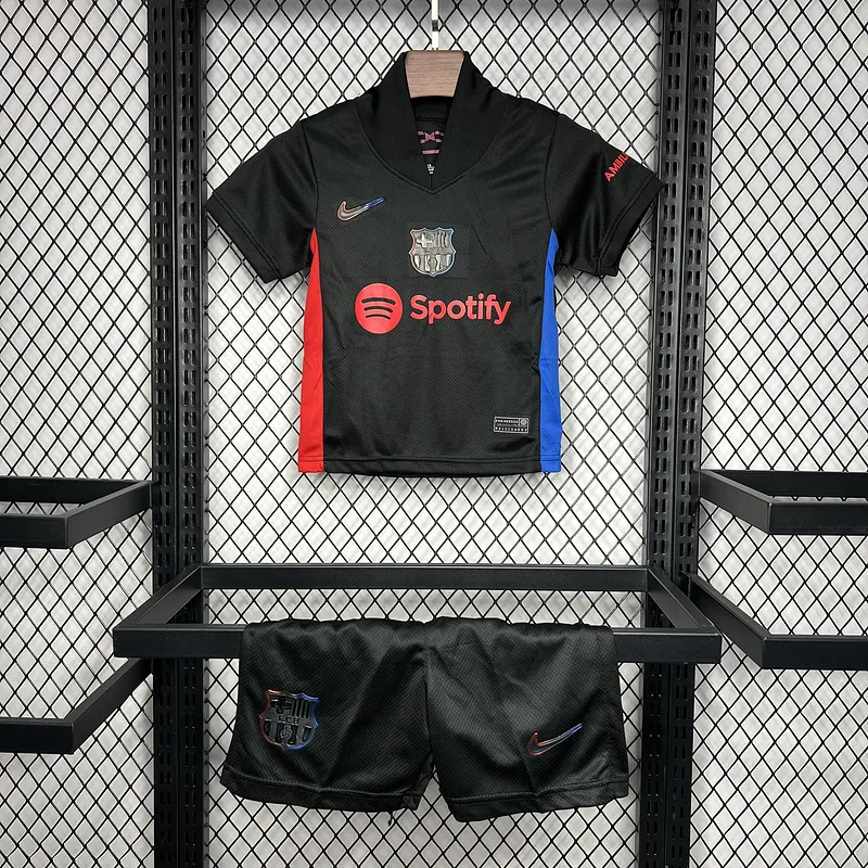 24-25 Barcelona Away Soccer Kids Jersey+Shorts