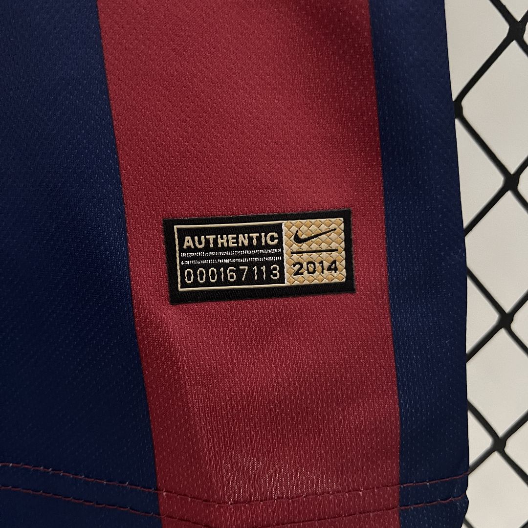 14-15 Barcelona Home Retro Kids Kit Football Jersey