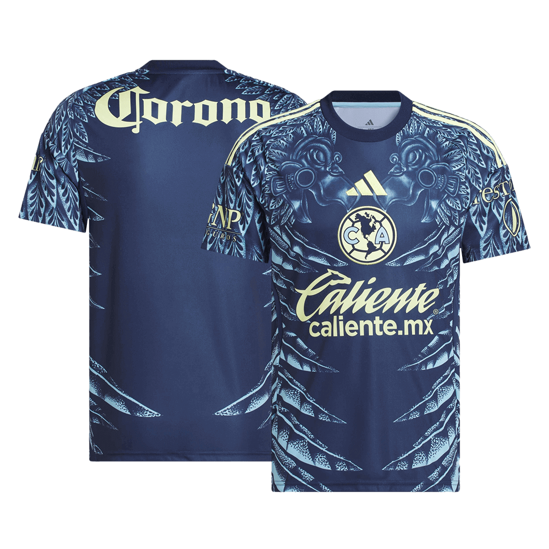 Club America Away Soccer Jersey 2025-26 Navy -Fan version