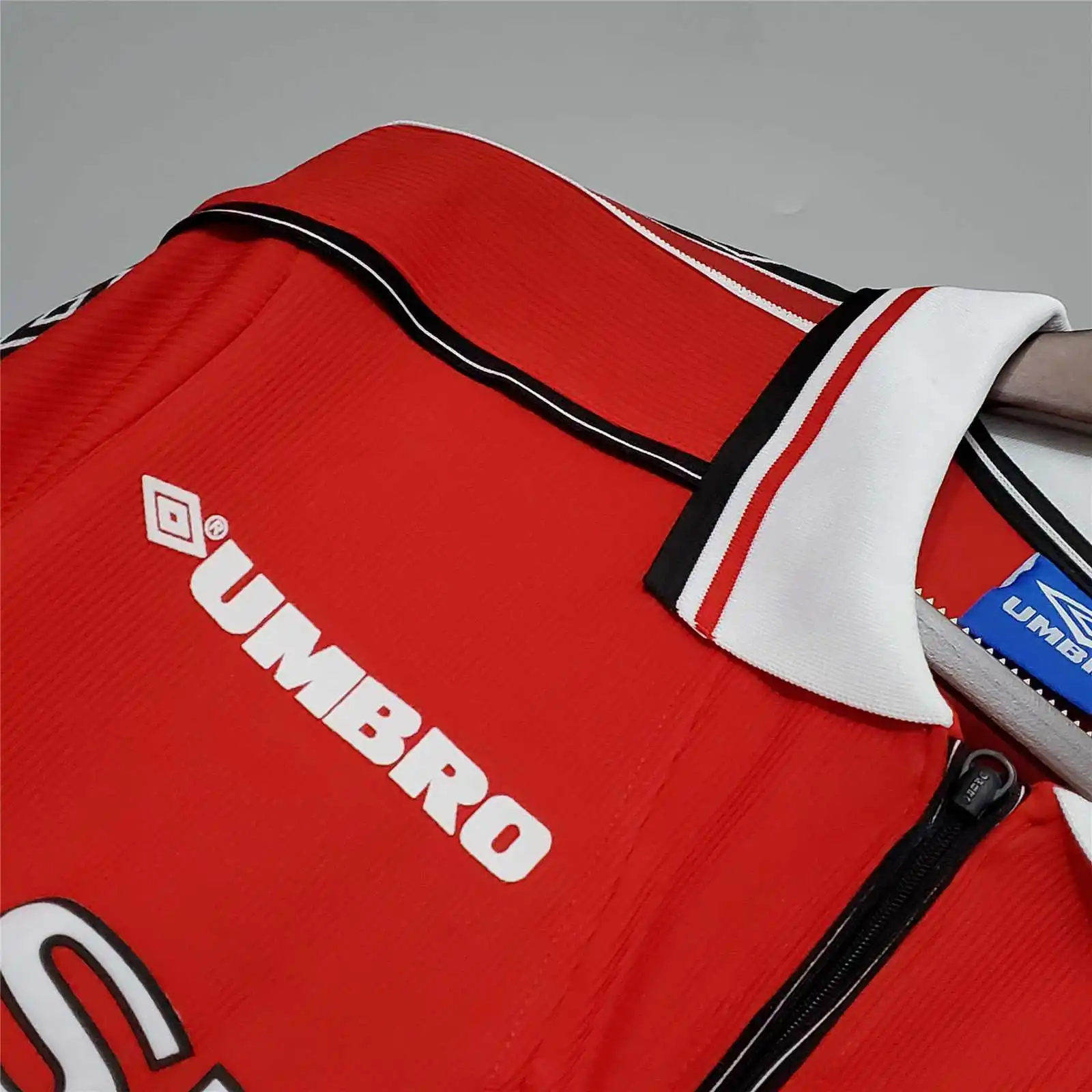 1998-00 Manchester United Beckham #7 Retro Jersey Home Long Sleeve