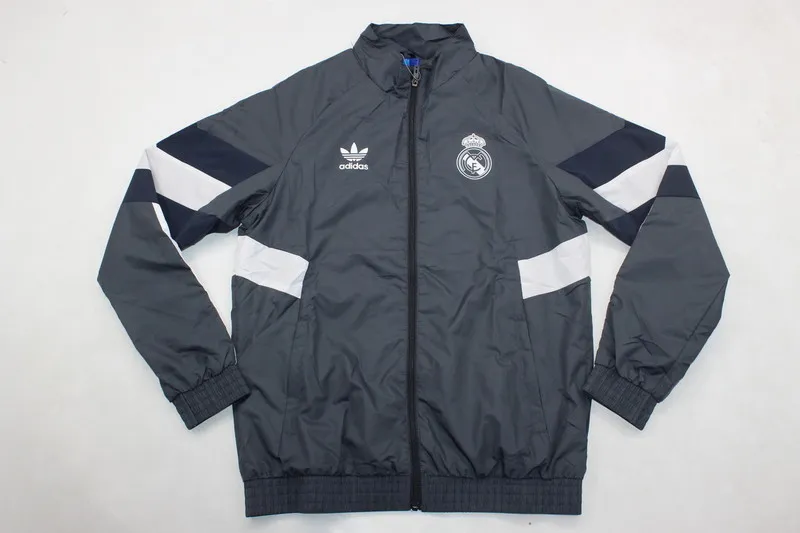 2024-2025 Real Madrid Jersey Windbreaker Grey