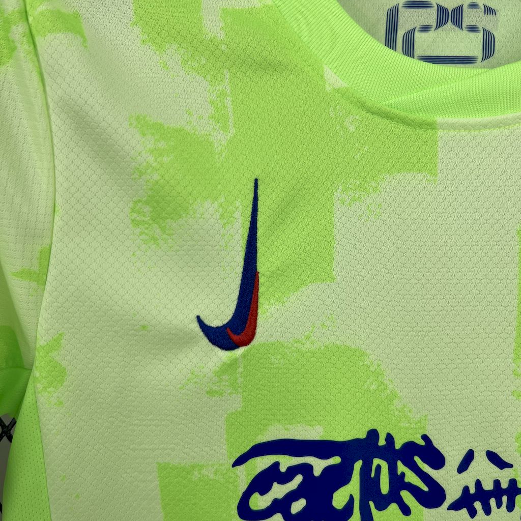 Barcelona Third Travis Scott Edition Kids Kits Youth Apparels Soccer Jersey 24-25