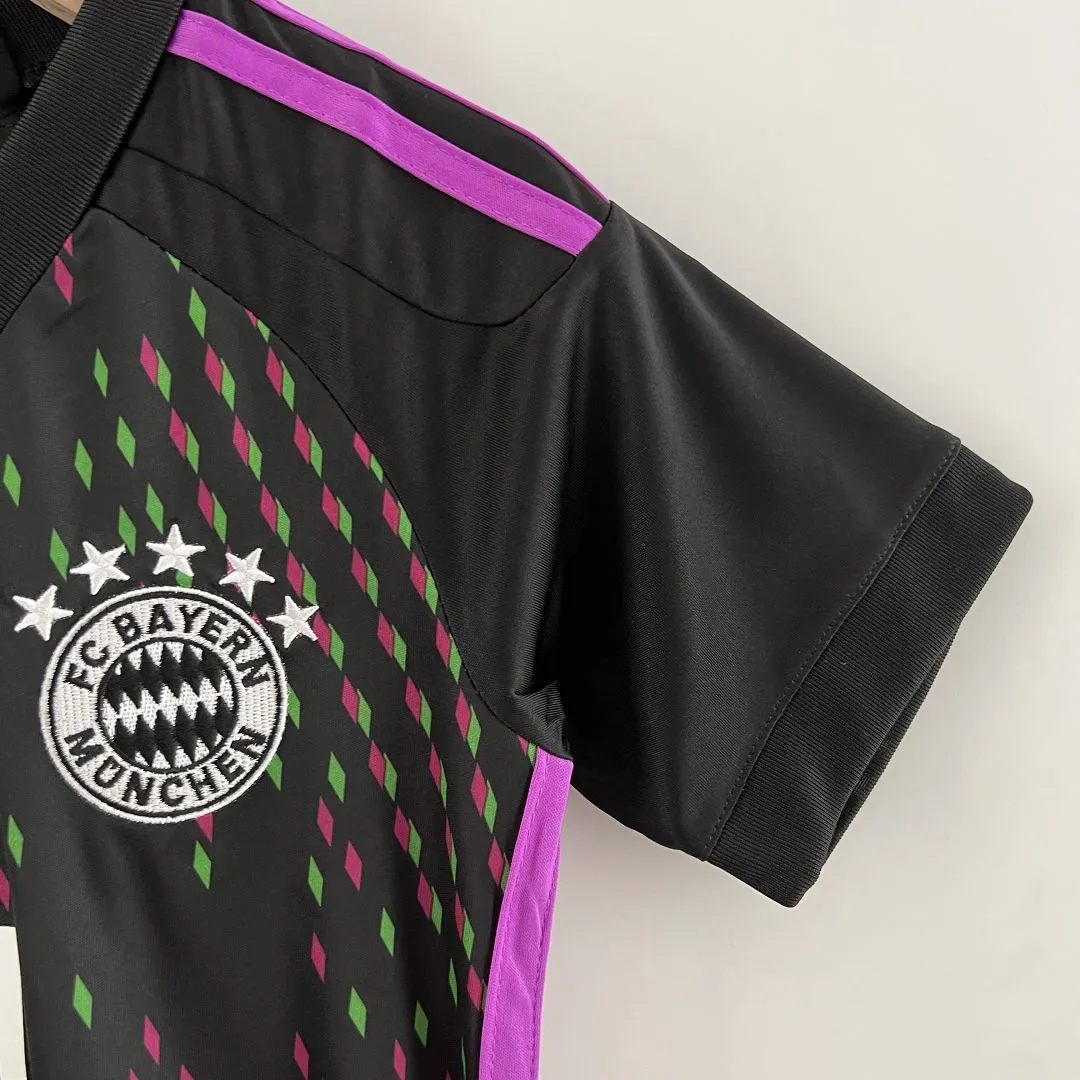23-24 Kids Bayern Munich Away Kit Jersey+Shorts