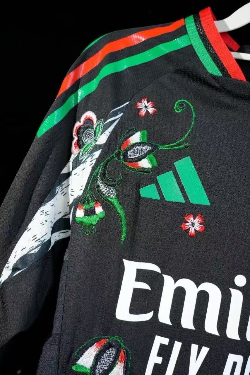 Arsenal 2023/24 Black Special Edition Jersey – Floral Embroidery Design