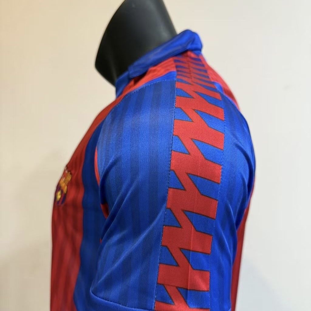 FC Barcelona Retro Jersey 1980s Classic Red & Blue Stripes (Meyba Edition)