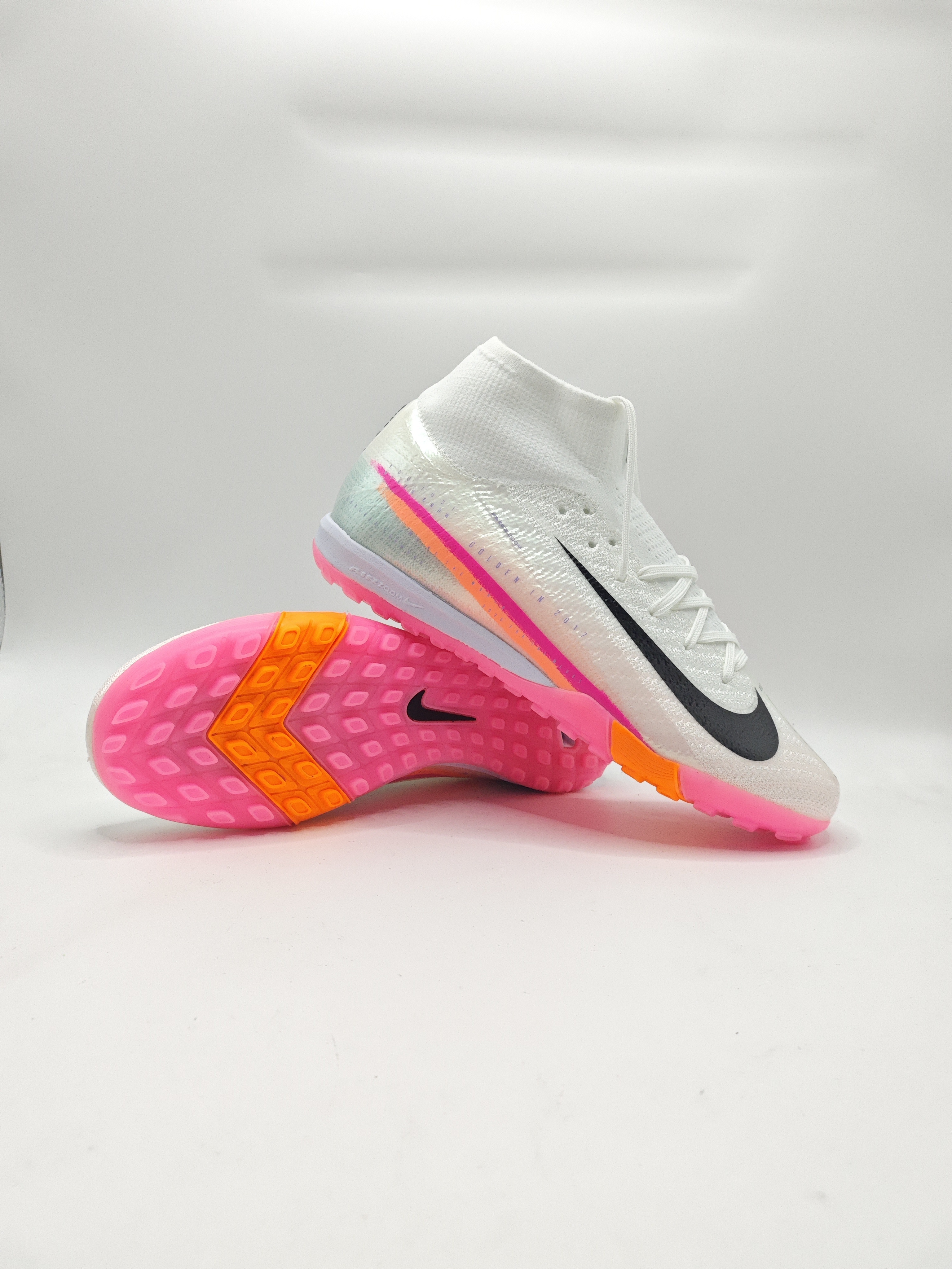 Nike Mercurial 16 High-Top Built-in Full Air Cushion Waterproof Knit FG MD-Outsole Soccer Cleats