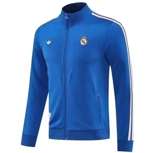 Real Madrid Blue Retro Track Suit | Adidas Originals Training Jacket & Pants Set – Men's Football Outfit