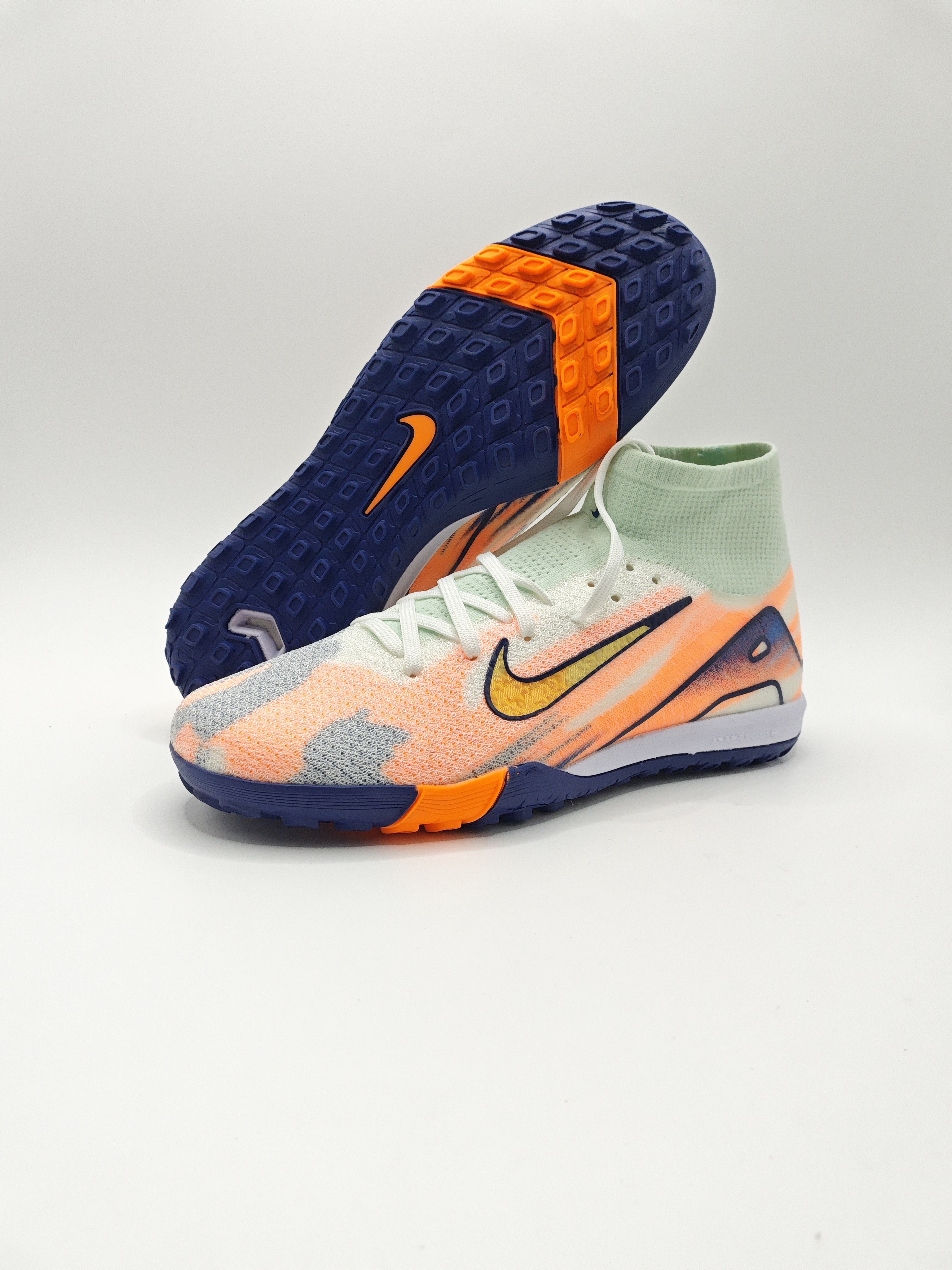 Nike Mercurial 16 High-Top Built-in Full Air Cushion Waterproof Knit Turf Studs MD Outsole Soccer Cleats