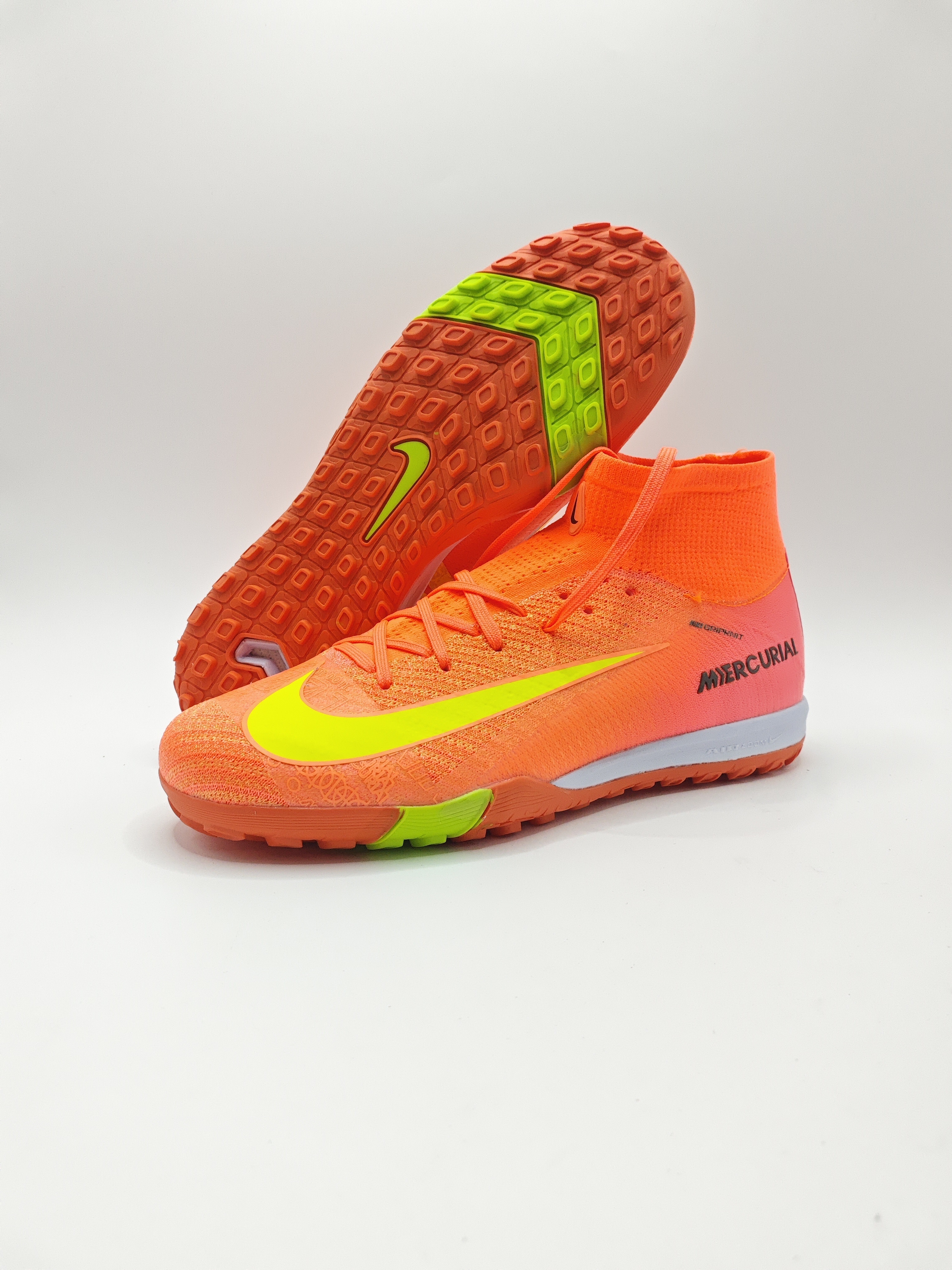 Nike Mercurial 16 High-Top Built-in Full Air Cushion Waterproof Knit Turf Studs MD Outsole Soccer Cleats