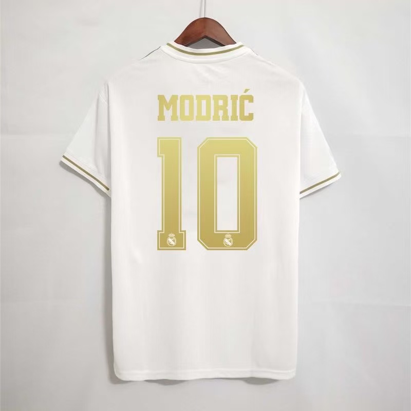 Real Madrid 2019/20 Home Jersey – White & Gold Fly Emirates | Men's Football Shirt