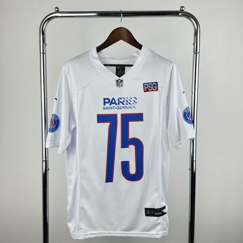 PSG × NFL Special Edition Jersey – Paris 75 White American Football Style Shirt | Paris Saint-Germain