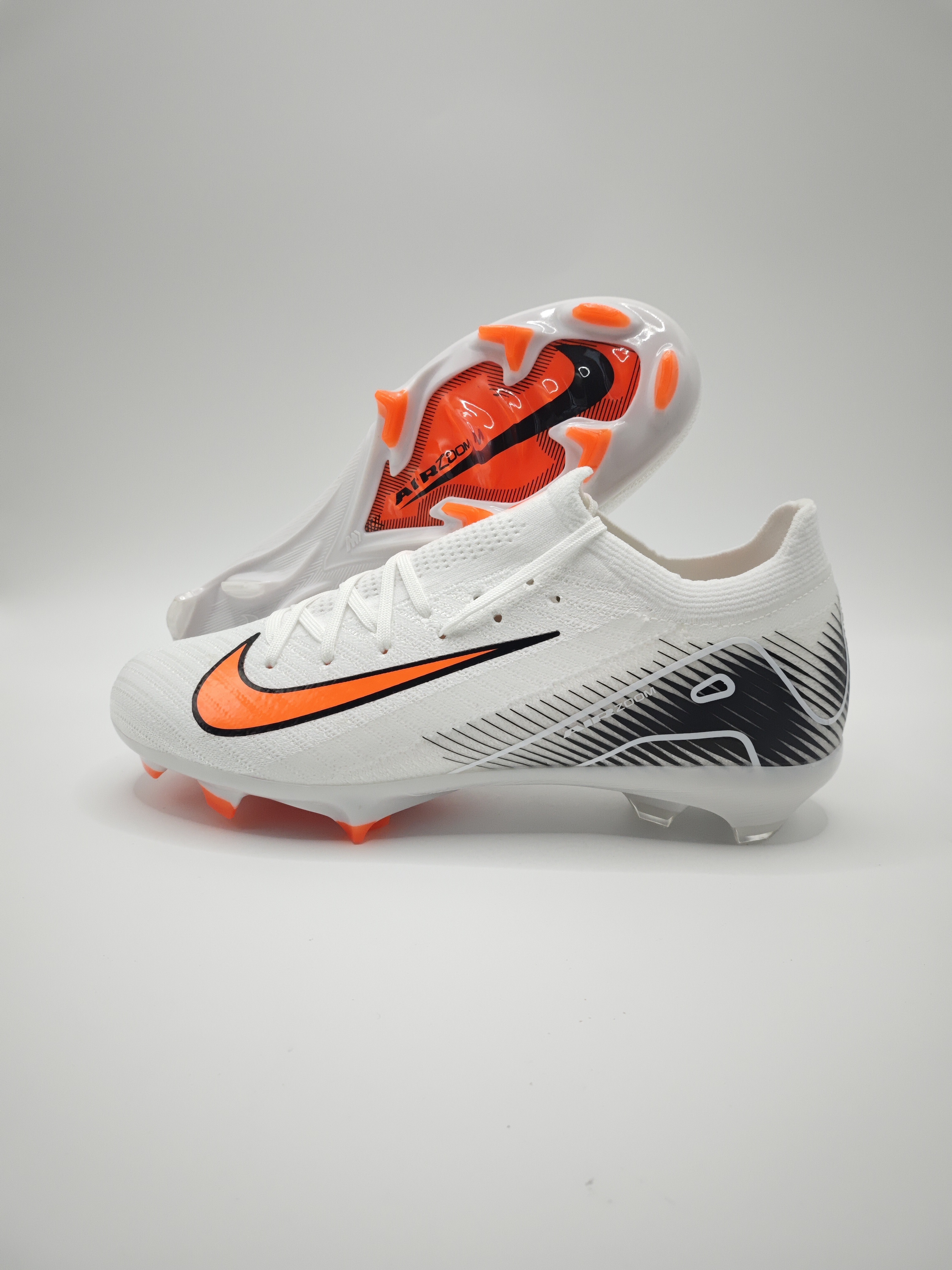 Nike Mercurial 16 FG Soccer Cleats with Built-in Bonded Pack: Full Air Cushion for All-Match Comfort, Waterproof Knit for Wet Fields