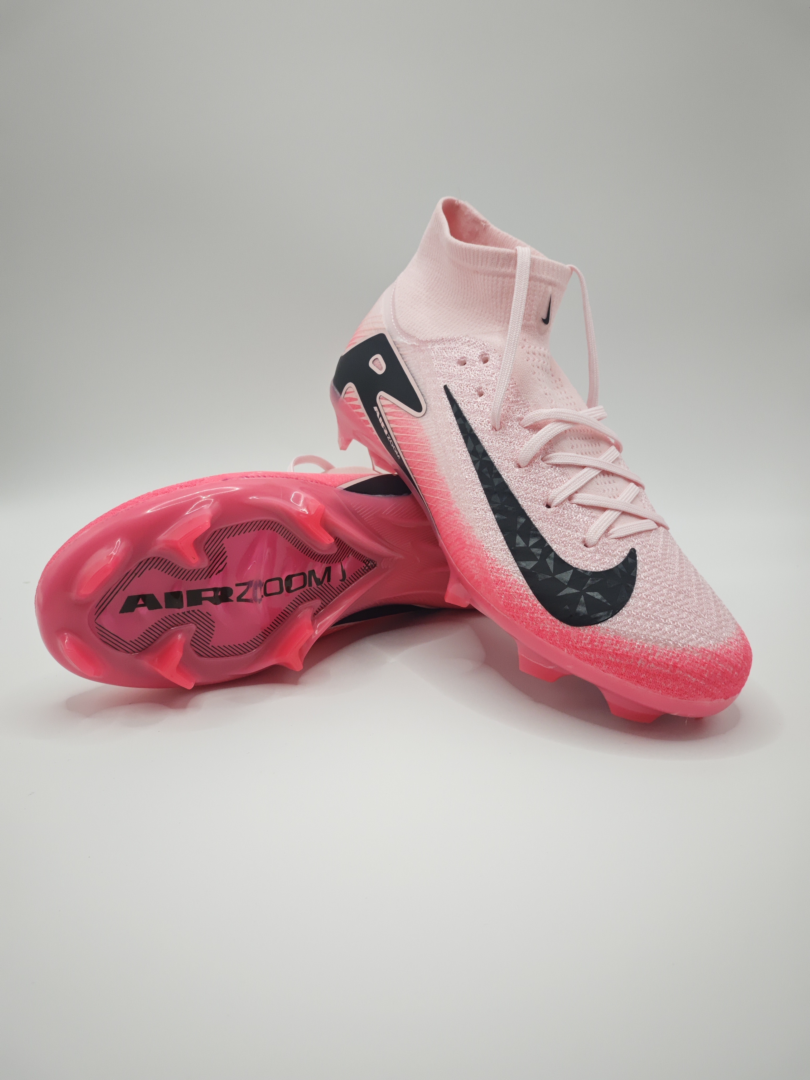 Nike Mercurial 16 FG Soccer Cleats with Built-in Bonded Pack: Full Air Cushion for All-Game Comfort, Waterproof Knit for Rainy Pitches