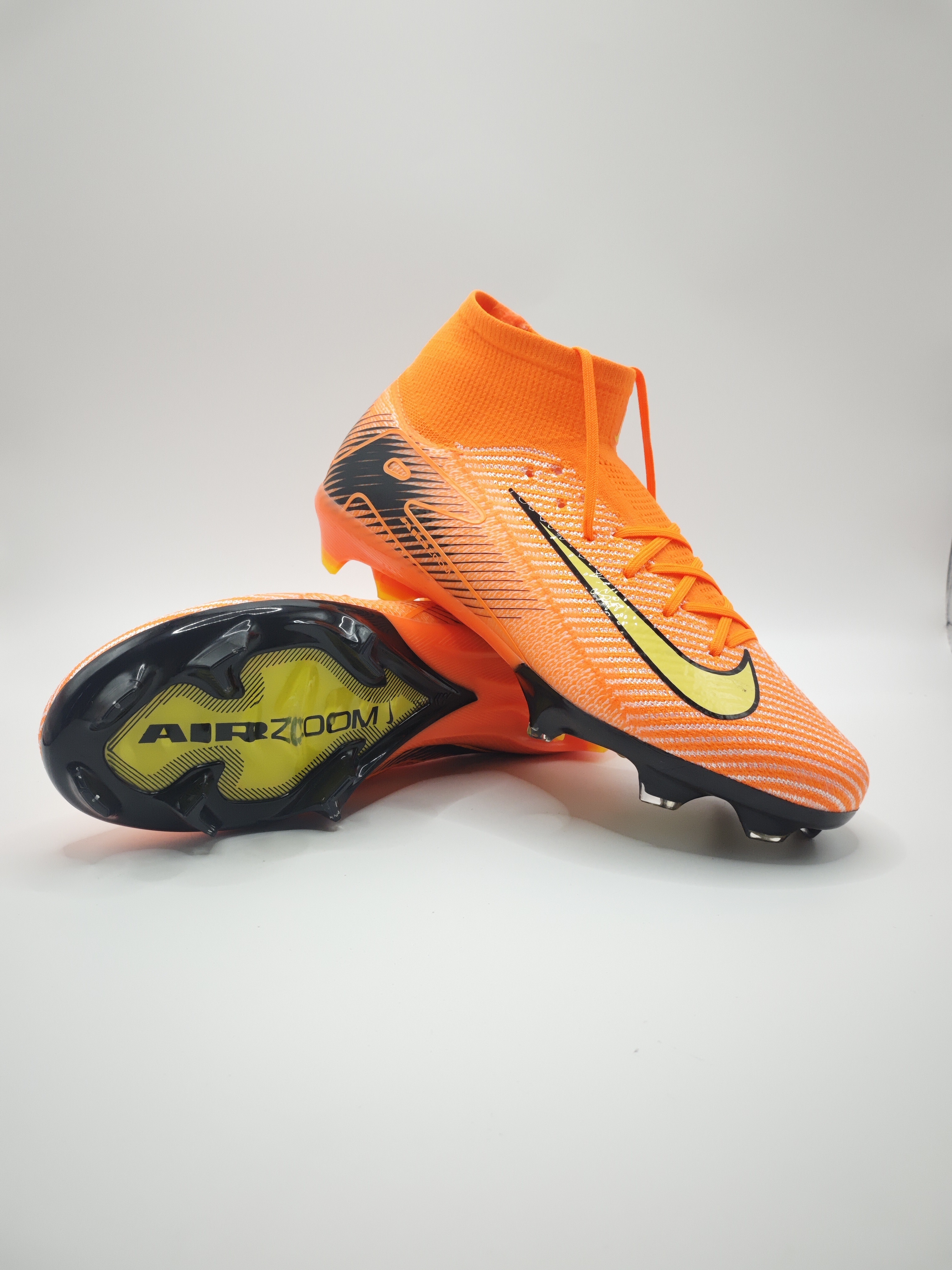 Nike Mercurial 16 FG Soccer Cleats with Built-in Bonded Pack: Full Air Cushion for All-Match Comfort, Waterproof Knit for Wet Pitches