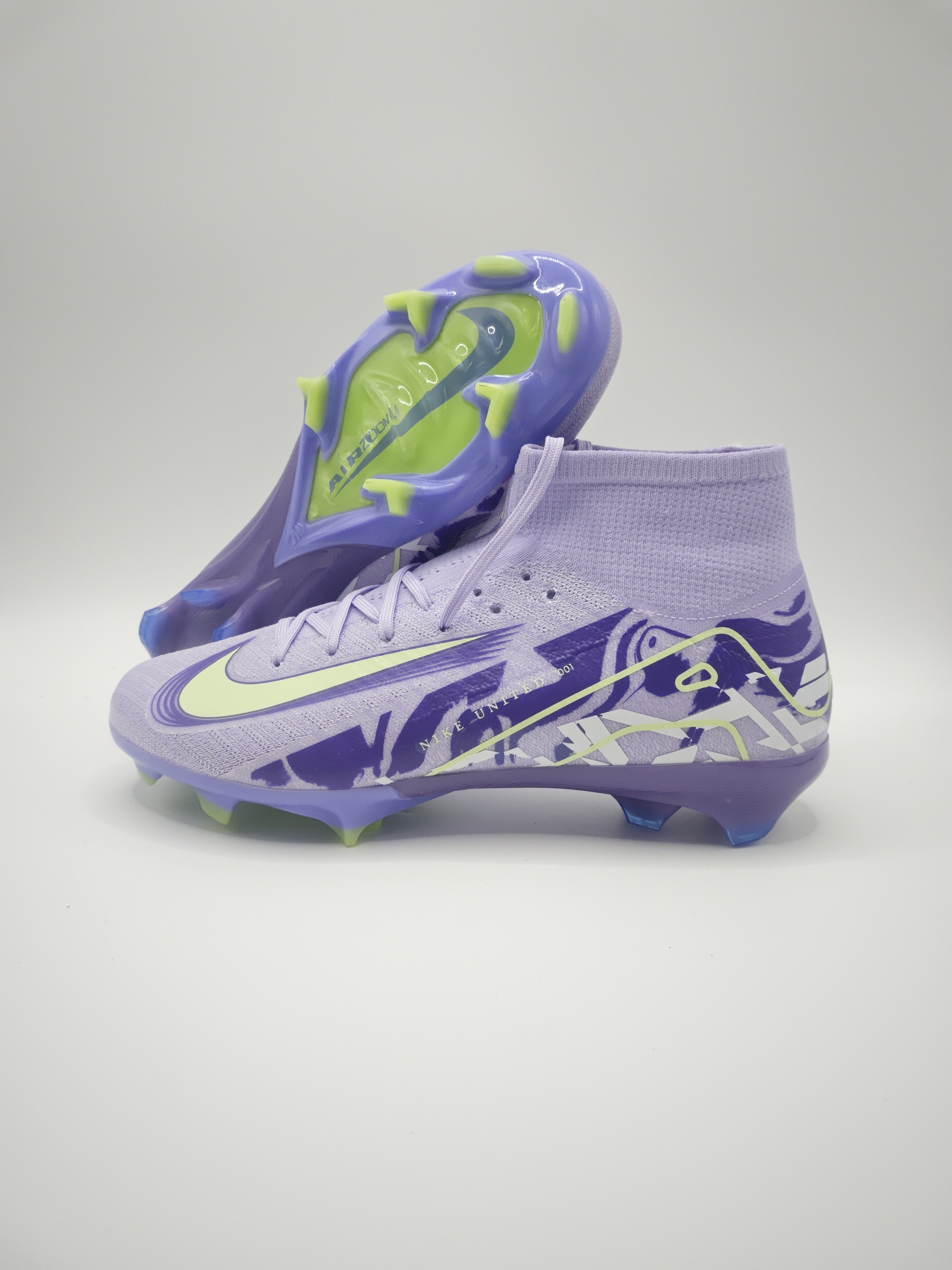 Nike Mercurial 16 FG Soccer Cleats with Built-in Bonded Pack: Full Air Cushion for All-Match Comfort, Waterproof Knit for Wet Pitches