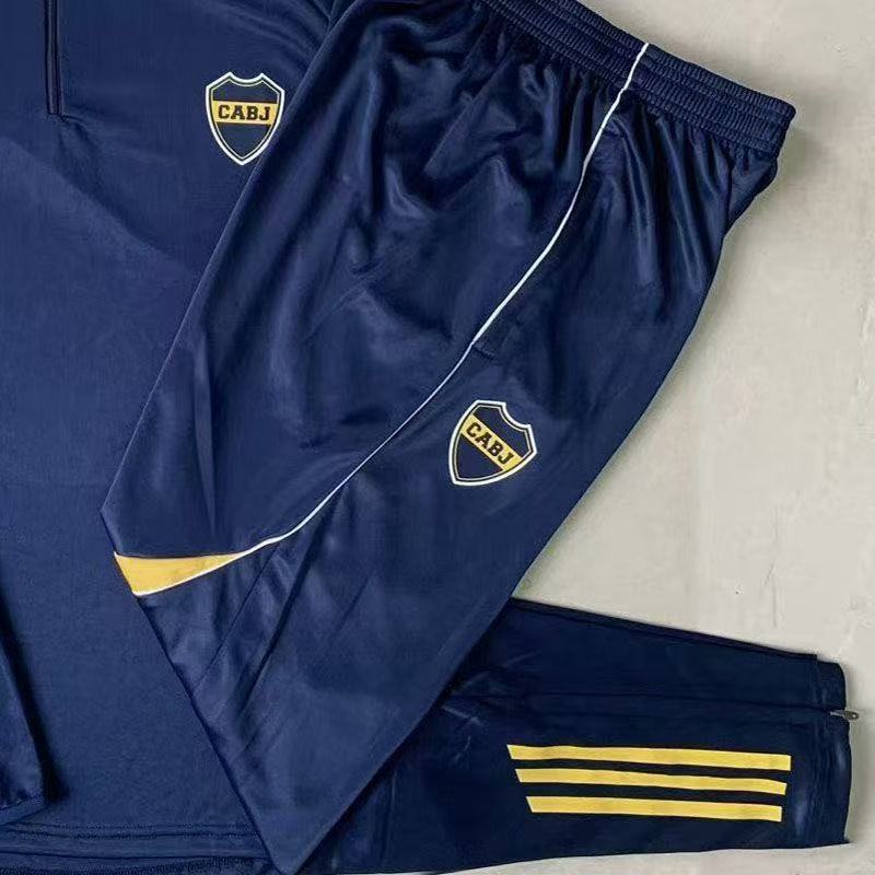 Boca Juniors 2025/26 Training Tracksuit Navy 1/4 Zip Top + Pants AEROREADY